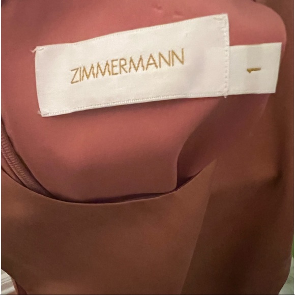 Zimmermann Size 1 (US 6) Asymmetric Washed Silk Coral Draped Dress - Picture 6 of 6